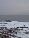 SX12152 Pen-y-bont surf life saving club in snow.jpg